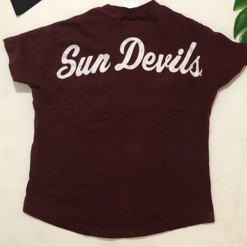 Maroon ASU Pitchfork Tee, S 6/6x - Picture 5 of 6